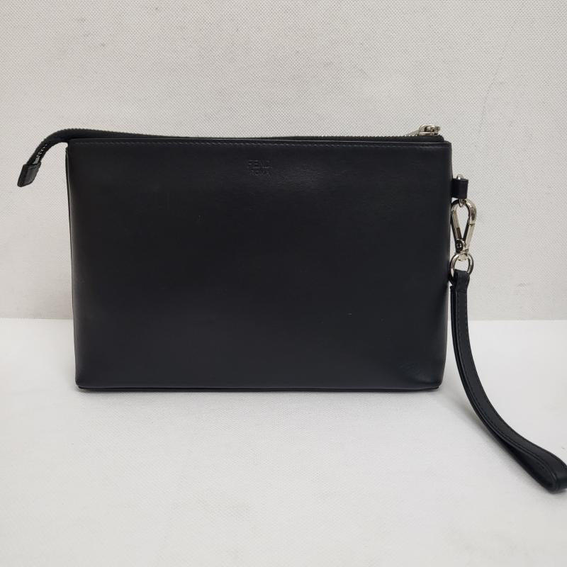 フェンディ FENDI セカンドバッグ セカンドバッグ モンスター クラッチバック サフィアーノレザー バックバグズデザイン 06465720 - 黒 / ブラック / black メンズ USED 古着 中古 50157658