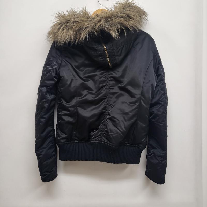 ヒステリックグラマー HYSTERIC GLAMOUR ジャケット、上着 フライトジャケット 2AB-6750 米軍 N-２B プリマロフト フェイクファー FREE 無地 黒 / ブラック / black レディース USED 古着 中古 50157662