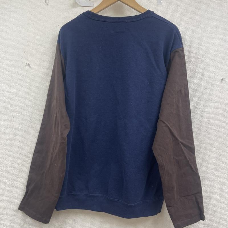 カーハート Carhartt トレーナー 長袖 リメイク ドッキング スリーブ切替 スウェット L 紺 / ネイビー / navy メンズ USED 古着 中古 50157664
