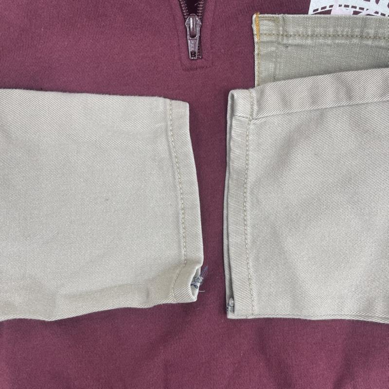 カーハート Carhartt トレーナー 長袖 リメイク ハーフジップ スウェット シャツ XL えんじ / ワインレッド / dark red メンズ USED 古着 中古 50157665