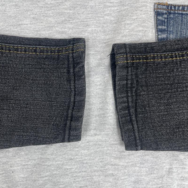 カーハート Carhartt トレーナー 長袖 デニム ポケット ドッキング リメイク スウェット L 灰 / グレー / gray メンズ USED 古着 中古 50157669