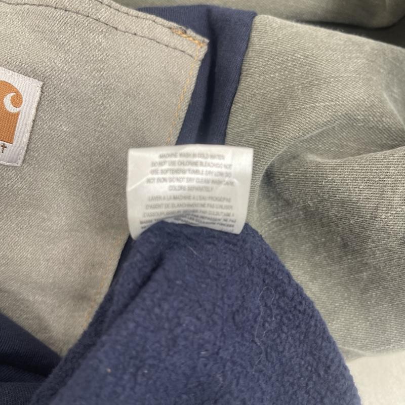 カーハート Carhartt トレーナー 長袖 ポケット ドッキング リメイク スウェット XL 紺 / ネイビー / navy メンズ USED 古着 中古 50157670