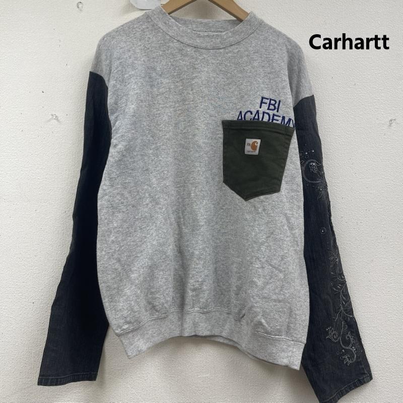 カーハート Carhartt トレーナー 長袖 ポケット ドッキング リメイク スウェット L 灰 / グレー / gray メンズ USED 古着 中古 50157671