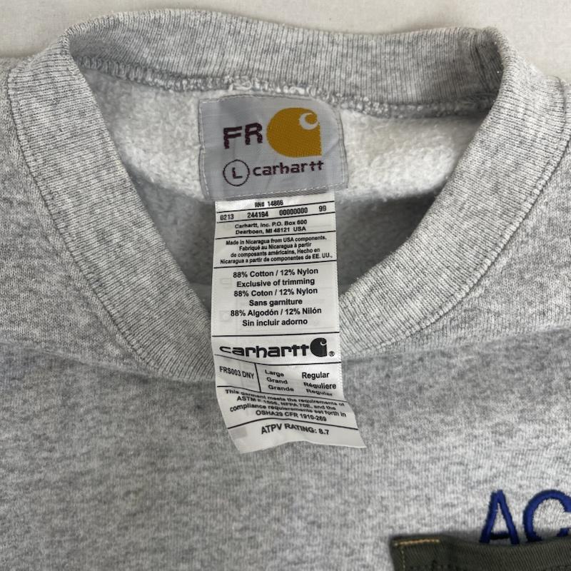 カーハート Carhartt トレーナー 長袖 ポケット ドッキング リメイク スウェット L 灰 / グレー / gray メンズ USED 古着 中古 50157671