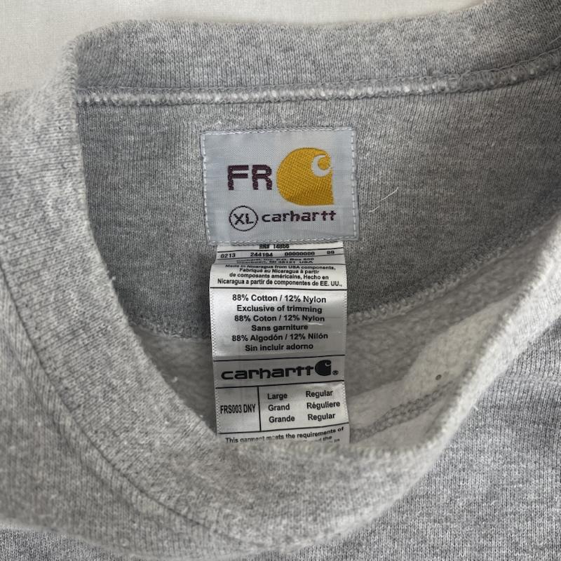 カーハート Carhartt トレーナー 長袖 ポケット ドッキング リメイク スウェット XL 灰 / グレー / gray メンズ USED 古着 中古 50157673