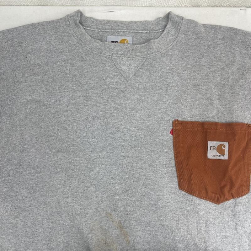 カーハート Carhartt トレーナー 長袖 ポケット ドッキング リメイク スウェット XL 灰 / グレー / gray メンズ USED 古着 中古 50157673