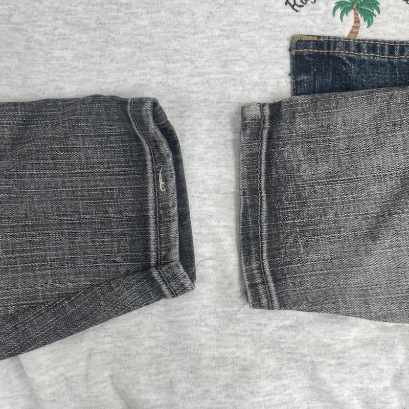 カーハート Carhartt トレーナー 長袖 デニム ポケット ドッキング リメイク スウェット XL 白 / ホワイト / white メンズ USED 古着 中古 50157677