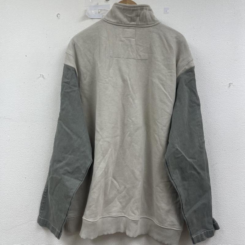 カーハート Carhartt トレーナー 長袖 ハーフジップ デニム ポケット ドッキング リメイク スウェット L ベージュ / ベージュ / beige メンズ USED 古着 中古 50157683