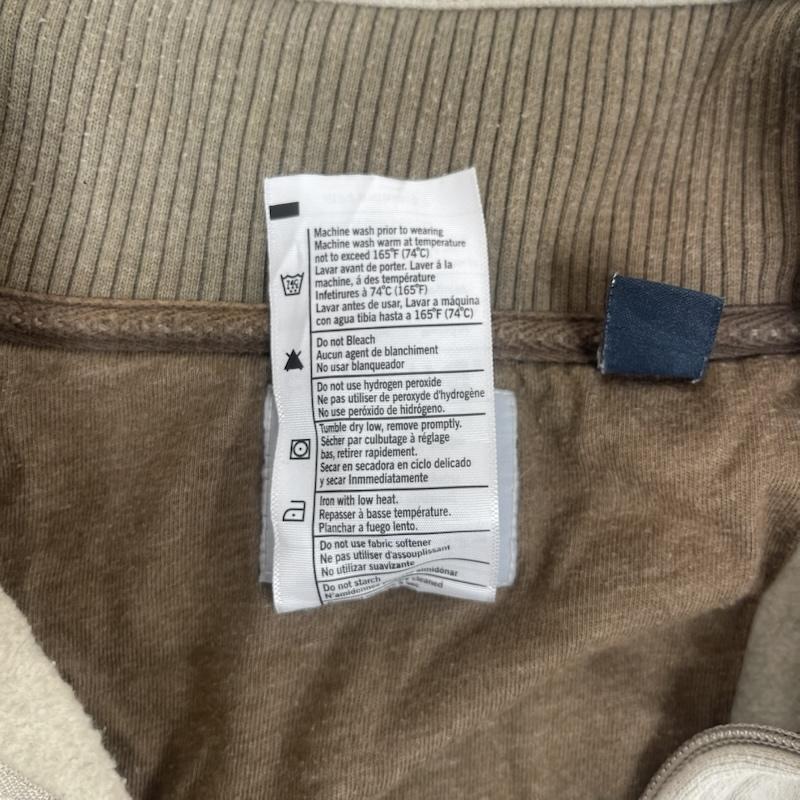 カーハート Carhartt トレーナー 長袖 ハーフジップ デニム ポケット ドッキング リメイク スウェット L ベージュ / ベージュ / beige メンズ USED 古着 中古 50157683