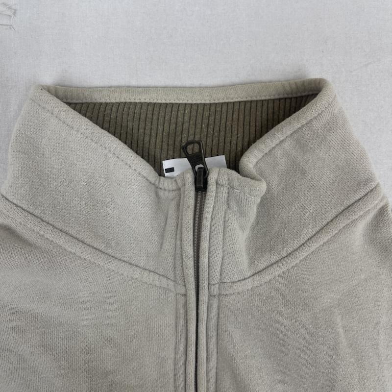 カーハート Carhartt トレーナー 長袖 ハーフジップ デニム ポケット ドッキング リメイク スウェット L ベージュ / ベージュ / beige メンズ USED 古着 中古 50157683