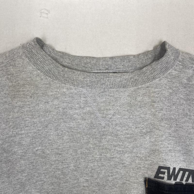 カーハート Carhartt トレーナー 長袖 デニム ポケット ドッキング リメイク スウェット XL 灰 / グレー / gray メンズ USED 古着 中古 50157684