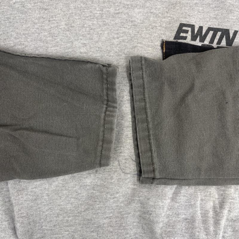 カーハート Carhartt トレーナー 長袖 デニム ポケット ドッキング リメイク スウェット XL 灰 / グレー / gray メンズ USED 古着 中古 50157684