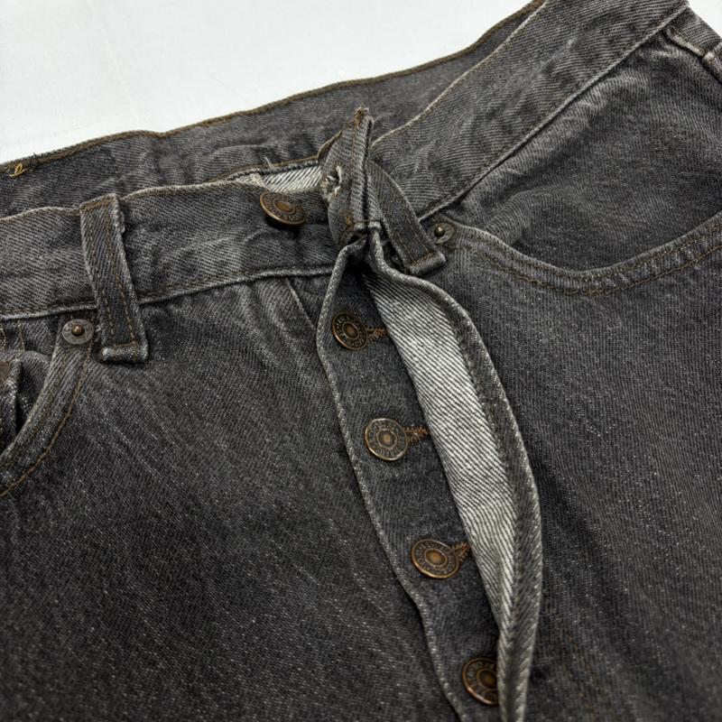 リーバイス Levi s パンツ デニム、ジーンズ 90s 501 デニム ジーンズ 後染め ボタンフライ 刻印653 W31 L32 USA製 31インチ 無地 黒 / ブラック / black メンズ USED 古着 中古 50157685