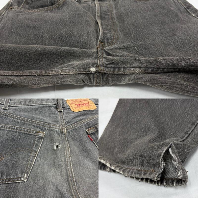 リーバイス Levi s パンツ デニム、ジーンズ 90s 501 デニム ジーンズ 後染め ボタンフライ 刻印653 W31 L32 USA製 31インチ 無地 黒 / ブラック / black メンズ USED 古着 中古 50157685