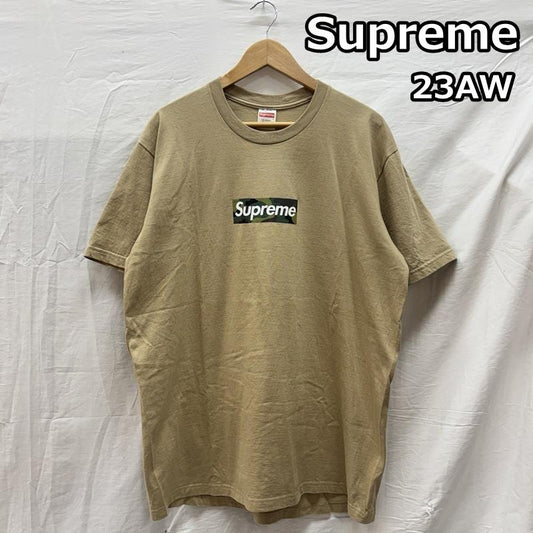 シュプリーム Supreme Tシャツ 半袖 23AW Box logo Tee カモフラ 迷彩 ボックスロゴ 半袖 Tシャツ L ベージュ / ベージュ / beige メンズ USED 古着 中古 50157686