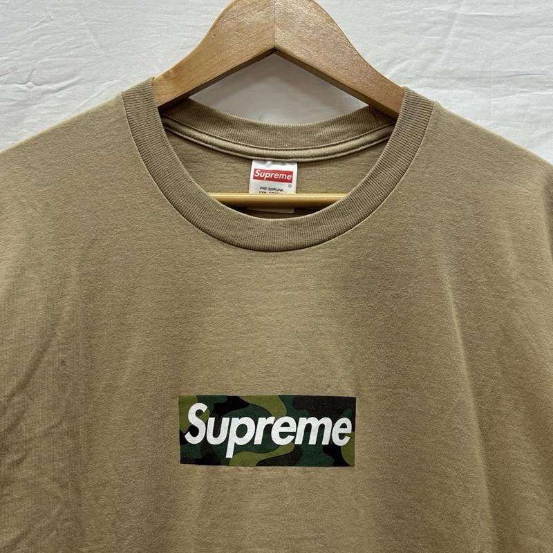 シュプリーム Supreme Tシャツ 半袖 23AW Box logo Tee カモフラ 迷彩 ボックスロゴ 半袖 Tシャツ L ベージュ / ベージュ / beige メンズ USED 古着 中古 50157686