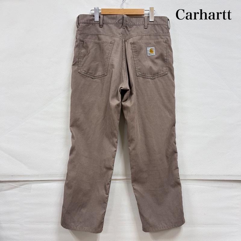 カーハート Carhartt パンツ ワークパンツ、ペインターパンツ コーデュロイ ワーク ペインター パンツ 04311-7915 ボタンフライ 34インチ ワンポイント X ロゴ、文字 X 刺繍 ベージュ / ベージュ / beige メンズ USED 古着 中古 50157687
