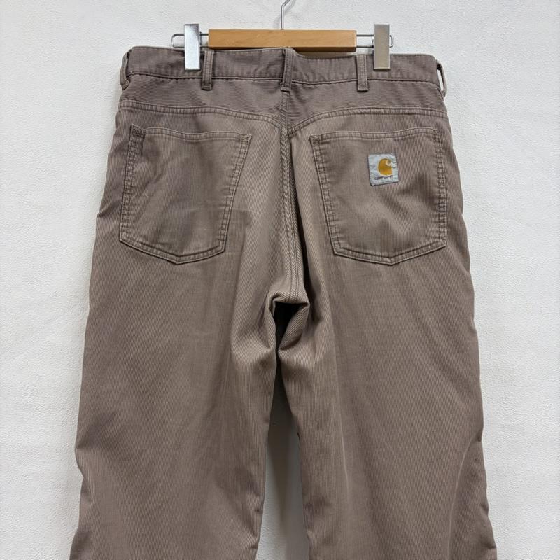カーハート Carhartt パンツ ワークパンツ、ペインターパンツ コーデュロイ ワーク ペインター パンツ 04311-7915 ボタンフライ 34インチ ワンポイント X ロゴ、文字 X 刺繍 ベージュ / ベージュ / beige メンズ USED 古着 中古 50157687