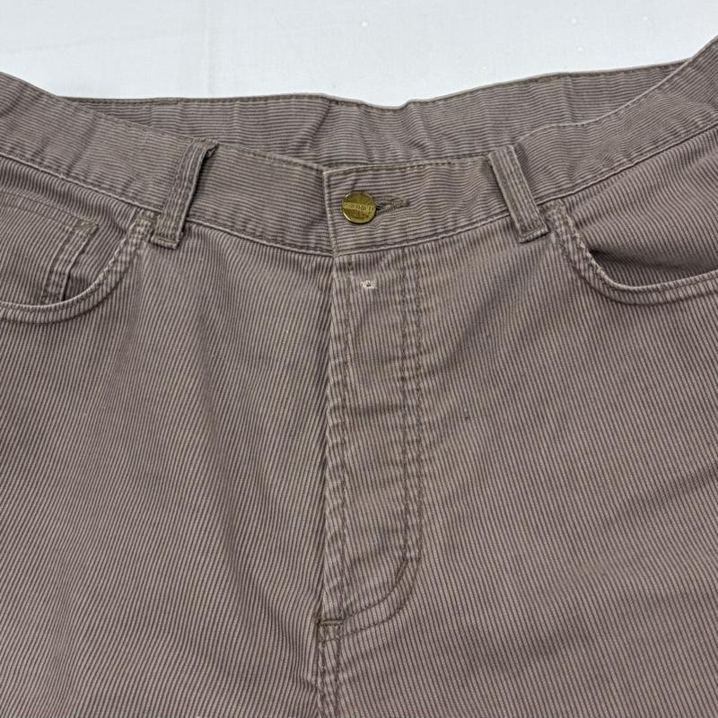 カーハート Carhartt パンツ ワークパンツ、ペインターパンツ コーデュロイ ワーク ペインター パンツ 04311-7915 ボタンフライ 34インチ ワンポイント X ロゴ、文字 X 刺繍 ベージュ / ベージュ / beige メンズ USED 古着 中古 50157687