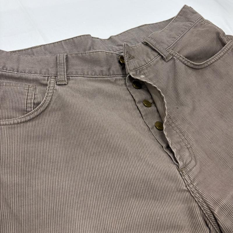 カーハート Carhartt パンツ ワークパンツ、ペインターパンツ コーデュロイ ワーク ペインター パンツ 04311-7915 ボタンフライ 34インチ ワンポイント X ロゴ、文字 X 刺繍 ベージュ / ベージュ / beige メンズ USED 古着 中古 50157687
