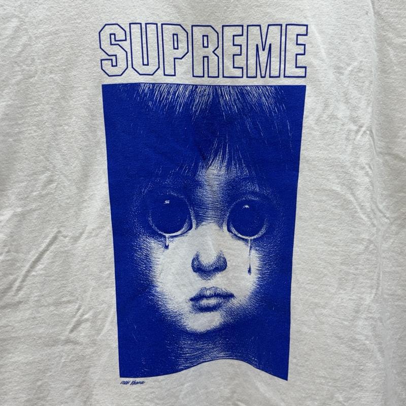 シュプリーム Supreme Tシャツ 半袖 24SS Margaret Keane Teardrop Tee マーガレットキーン ティアドロップ Bigeye Tシャツ L 白 / ホワイト / white メンズ USED 古着 中古 50157690