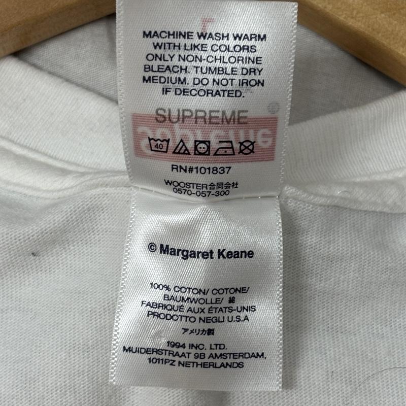 シュプリーム Supreme Tシャツ 半袖 24SS Margaret Keane Teardrop Tee マーガレットキーン ティアドロップ Bigeye Tシャツ L 白 / ホワイト / white メンズ USED 古着 中古 50157690