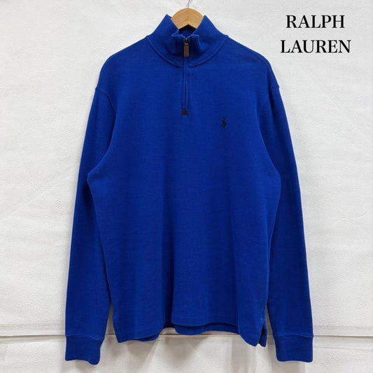 ラルフローレン RALPHLAUREN トレーナー 長袖 ハーフジップ トレーナー ポニー刺繡 スウェット M 無地 X ワンポイント X ロゴ、文字 X 刺繍 青 / ブルー / blue X 紺 / ネイビー / navy メンズ USED 古着 中古 50157704