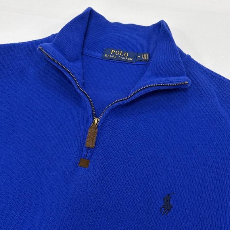 ラルフローレン RALPHLAUREN トレーナー 長袖 ハーフジップ トレーナー ポニー刺繡 スウェット M 無地 X ワンポイント X ロゴ、文字 X 刺繍 青 / ブルー / blue X 紺 / ネイビー / navy メンズ USED 古着 中古 50157704
