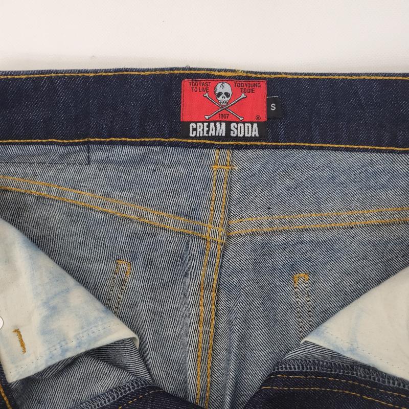 クリームソーダ CREAMSODA パンツ デニム、ジーンズ PD25PT-01 イマズマステッチ ドクロ ロカビリー S メンズ USED 古着 中古 50157708