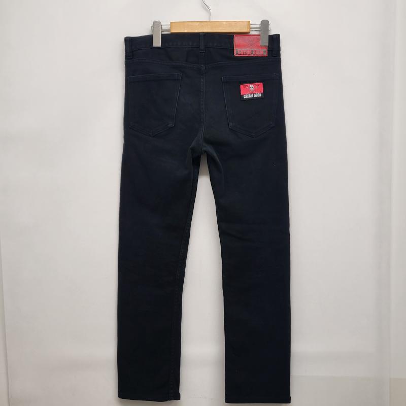クリームソーダ CREAMSODA パンツ デニム、ジーンズ イナズマステッチ ブラック アメカジ ロカビリー S メンズ USED 古着 中古 50157711