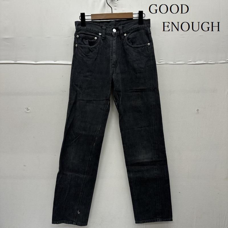 グッドイナフ GOODENOUGH パンツ デニム、ジーンズ FINESSE DENIM セルビッチ ブラック デニム パンツ 28インチ 黒 / ブラック / black メンズ USED 古着 中古 50157713
