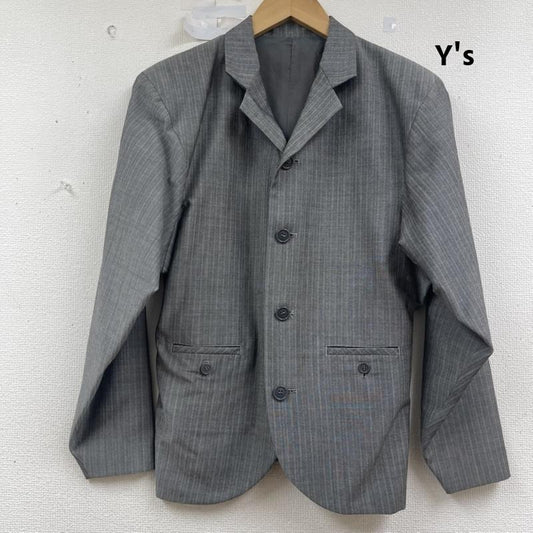 ワイズ Y s ジャケット、上着 ジャケット、ブレザー ピンストライプ 柄 テーラード ブレザー ジャケット 灰 / グレー / gray レディース USED 古着 中古 50157714