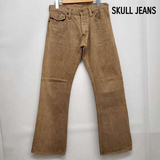 スカルジーンズ SKULLJEANS パンツ デニム、ジーンズ スカル ブーツカット MUSTAGサイズ30 39インチ メンズ USED 古着 中古 50157715