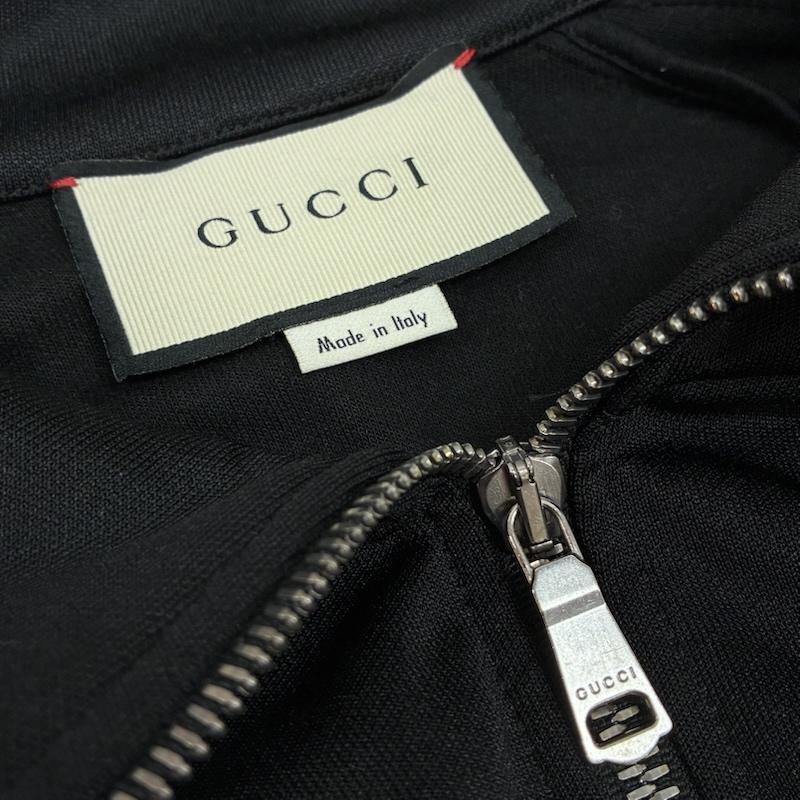 グッチ GUCCI ジャケット、上着 ジャンパー、ブルゾン ストライプ ライン アーム ロゴ テクニカル トラック ジャケット ジップアップ ジャージ XL ロゴ、文字 黒 / ブラック / black X マルチカラー / マルチカラー / multicolor メンズ USED 古着 中古 50157744