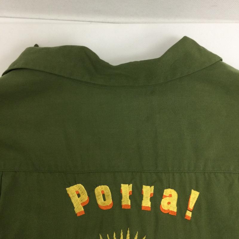 ワコマリア WACKO MARIA シャツ、ブラウス 半袖 wacko maria 半袖シャツ PORRA マリア刺繍 オープンカラーシャツ M 刺繍 緑 / グリーン / green メンズ USED 古着 中古 50157747