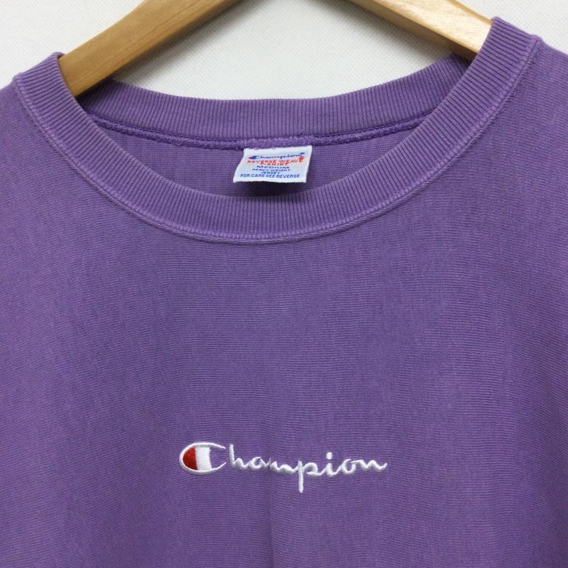 チャンピオン Champion Tシャツ 長袖 Champion 長袖Tシャツ コットン C3-S414 REVERSE WEAVE T-SHIRT M ロゴ、文字 紫 / パープル / purple メンズ USED 古着 中古 50157748