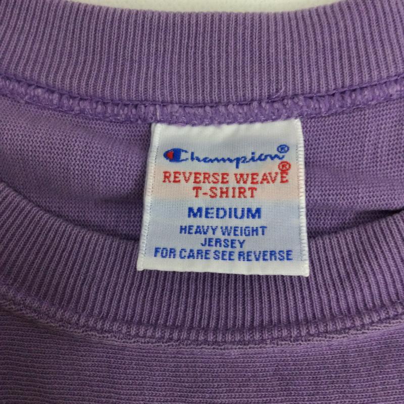 チャンピオン Champion Tシャツ 長袖 Champion 長袖Tシャツ コットン C3-S414 REVERSE WEAVE T-SHIRT M ロゴ、文字 紫 / パープル / purple メンズ USED 古着 中古 50157748