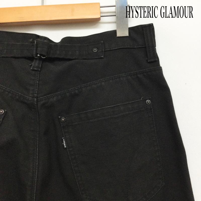 ヒステリックグラマー HYSTERIC GLAMOUR パンツ ワークパンツ、ペインターパンツ HYSTERIC GLAMOUR 尾錠付ワークパンツ M コットン BLK 02231AP12 M 無地 黒 / ブラック / black メンズ USED 古着 中古 50157752