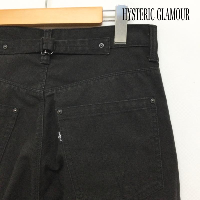 ヒステリックグラマー HYSTERIC GLAMOUR パンツ ワークパンツ、ペインターパンツ HYSTERIC GLAMOUR 尾錠付ワークパンツ S コットン BLK 02231AP12 S 無地 黒 / ブラック / black メンズ USED 古着 中古 50157754