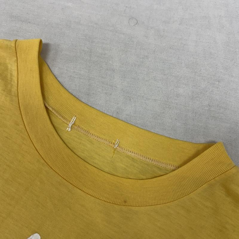 ヴィンテージ VINTAGE Tシャツ 半袖 ABBA 80年代 ロゴ プリント バンド Tシャツ バンT 80s - 黄 / イエロー / yellow メンズ USED 古着 中古 50157759