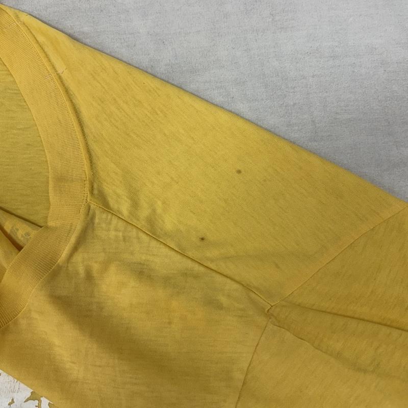 ヴィンテージ VINTAGE Tシャツ 半袖 ABBA 80年代 ロゴ プリント バンド Tシャツ バンT 80s - 黄 / イエロー / yellow メンズ USED 古着 中古 50157759