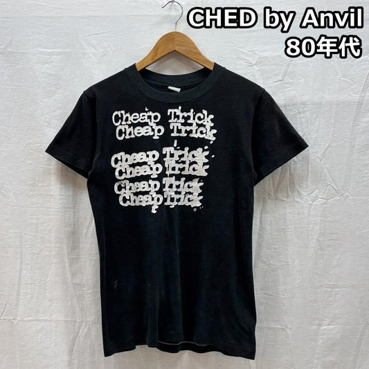 ヴィンテージ VINTAGE Tシャツ 半袖 CHED Anvil 80年代 USA製 Cheap Trick チープトリック ロゴ バンド Tシャツ バンT 80s M 黒 / ブラック / black メンズ USED 古着 中古 50157760