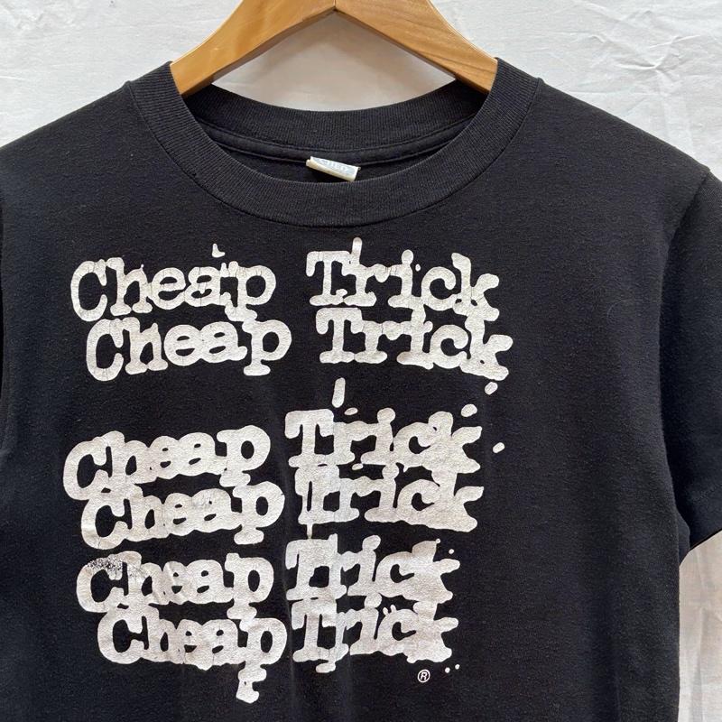 ヴィンテージ VINTAGE Tシャツ 半袖 CHED Anvil 80年代 USA製 Cheap Trick チープトリック ロゴ バンド Tシャツ バンT 80s M 黒 / ブラック / black メンズ USED 古着 中古 50157760