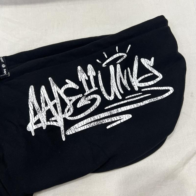 エーエイプバイアベイシングエイプ AAPE BY A BATHING APE パーカー 長袖 ロゴ プリント フルジップ スウェット パーカー XXL 黒 / ブラック / black メンズ USED 古着 中古 50157773