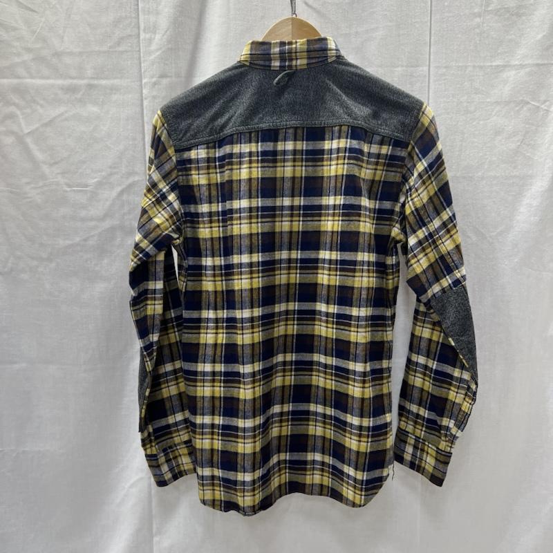 アイジュンヤワタナベマンコムデギャルソン eye JUNYAWATANABE MAN COMME des GARCONS シャツ、ブラウス 長袖 ヨーク切替 チェック ネルシャツ AD2014 XS 黄 / イエロー / yellow メンズ USED 古着 中古 50157778