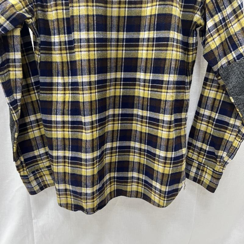アイジュンヤワタナベマンコムデギャルソン eye JUNYAWATANABE MAN COMME des GARCONS シャツ、ブラウス 長袖 ヨーク切替 チェック ネルシャツ AD2014 XS 黄 / イエロー / yellow メンズ USED 古着 中古 50157778