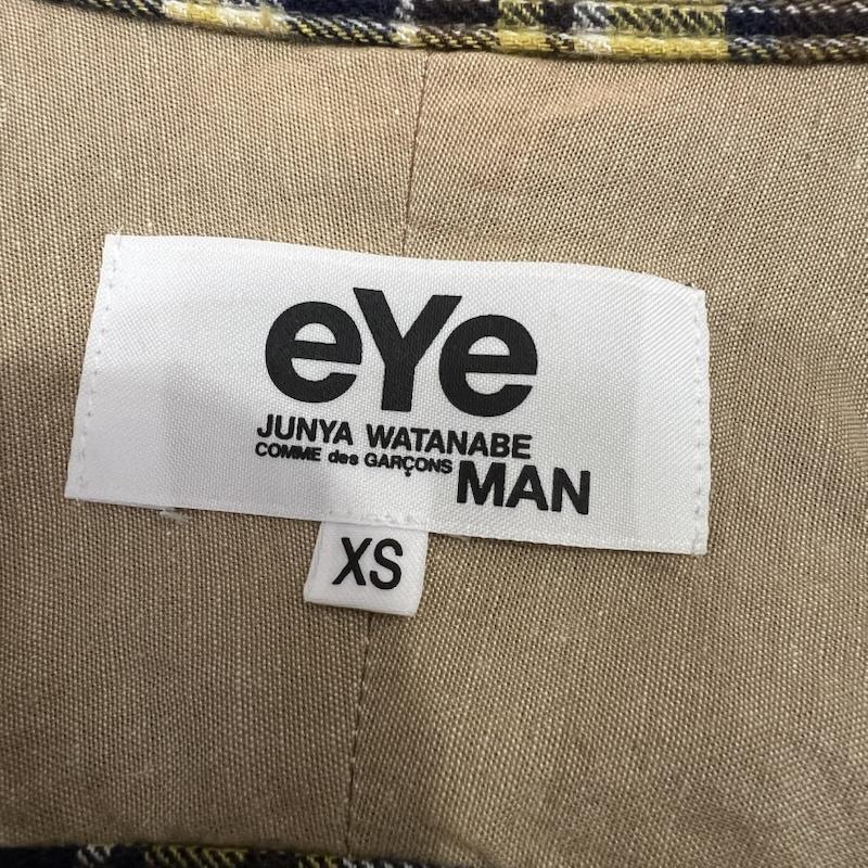 アイジュンヤワタナベマンコムデギャルソン eye JUNYAWATANABE MAN COMME des GARCONS シャツ、ブラウス 長袖 ヨーク切替 チェック ネルシャツ AD2014 XS 黄 / イエロー / yellow メンズ USED 古着 中古 50157778