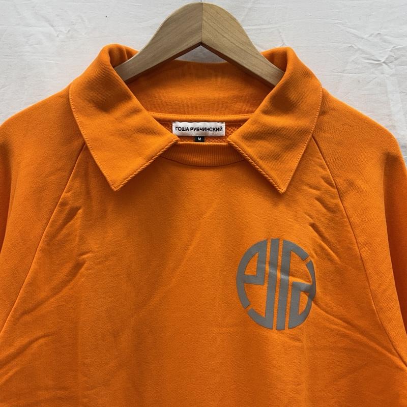 ゴーシャラブチンスキー Gosha Rubchinskiy トレーナー 長袖 ロゴ プリント 襟付き プルオーバー スウェット トレーナー ラグランスリーブ M 橙 / オレンジ / orange メンズ USED 古着 中古 50157781