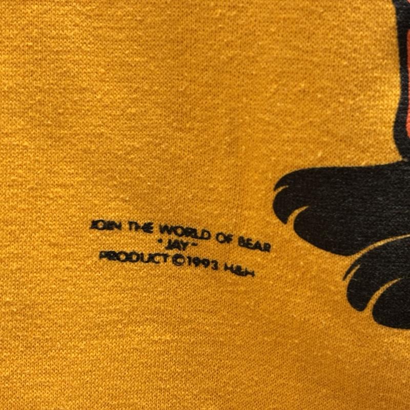 ヴィンテージ VINTAGE パーカー 長袖 JONES 90年代 Join The World Of Bear JAY ベア― プリント プルオーバー パーカー 90s M メンズ USED 古着 中古 50157782