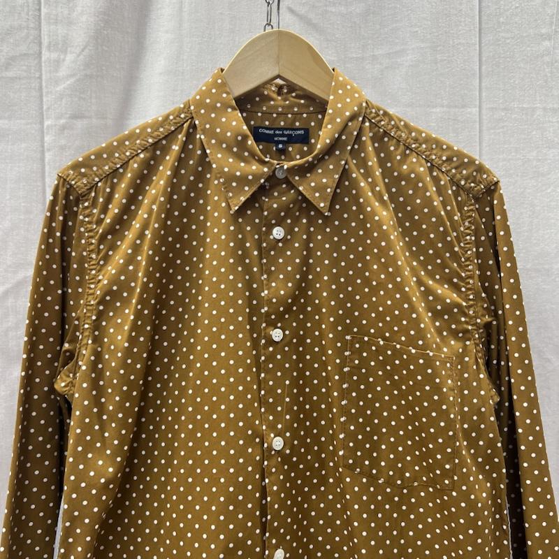 コムデギャルソンオム COMME des GARCONS HOMME シャツ、ブラウス 長袖 ドット 切替 長袖 コットンシャツ AD2011 S メンズ USED 古着 中古 50157783